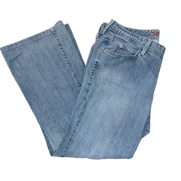 EDDIE BAUER Classic Fit Denim Jeans Boot Cut 14 Short Gray Wash - Picture 3 of 8